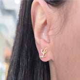 9K FANCY MINI INITIAL STUD E/R